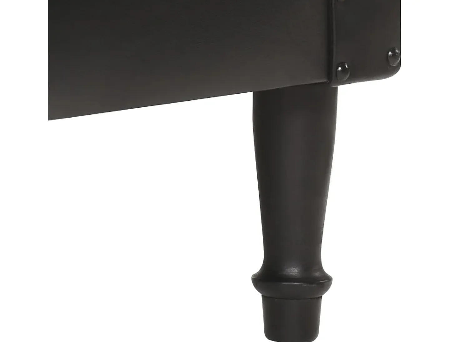 Sillón de cuero auténtico negro