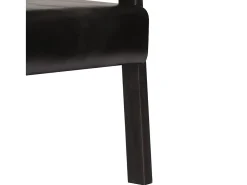 Sillón de cuero auténtico negro