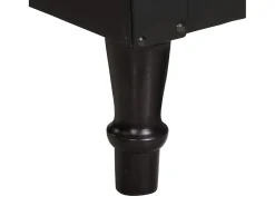 Sillón de cuero auténtico negro