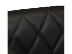Sillón de cuero de cabra auténtico negro