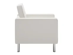 Sillón de cuero sintético blanco