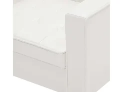 Sillón de cuero sintético blanco