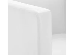 Sillón de cuero sintético blanco