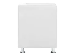 Sillón de cuero sintético blanco