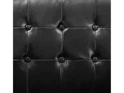 Sillón de cuero sintético negro