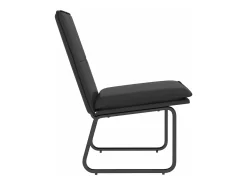 Sillón de cuero sintético negro 54x75x76 cm