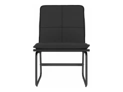 Sillón de cuero sintético negro 54x75x76 cm