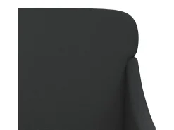 Sillón de cuero sintético negro 63x76x80 cm