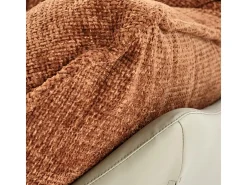 Sillón de diseño bimaterial Adel canela y caqui