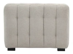 Sillón de diseño en tela efecto terciopelo texturizado beige CORTO