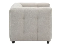 Sillón de diseño en tela efecto terciopelo texturizado beige CORTO