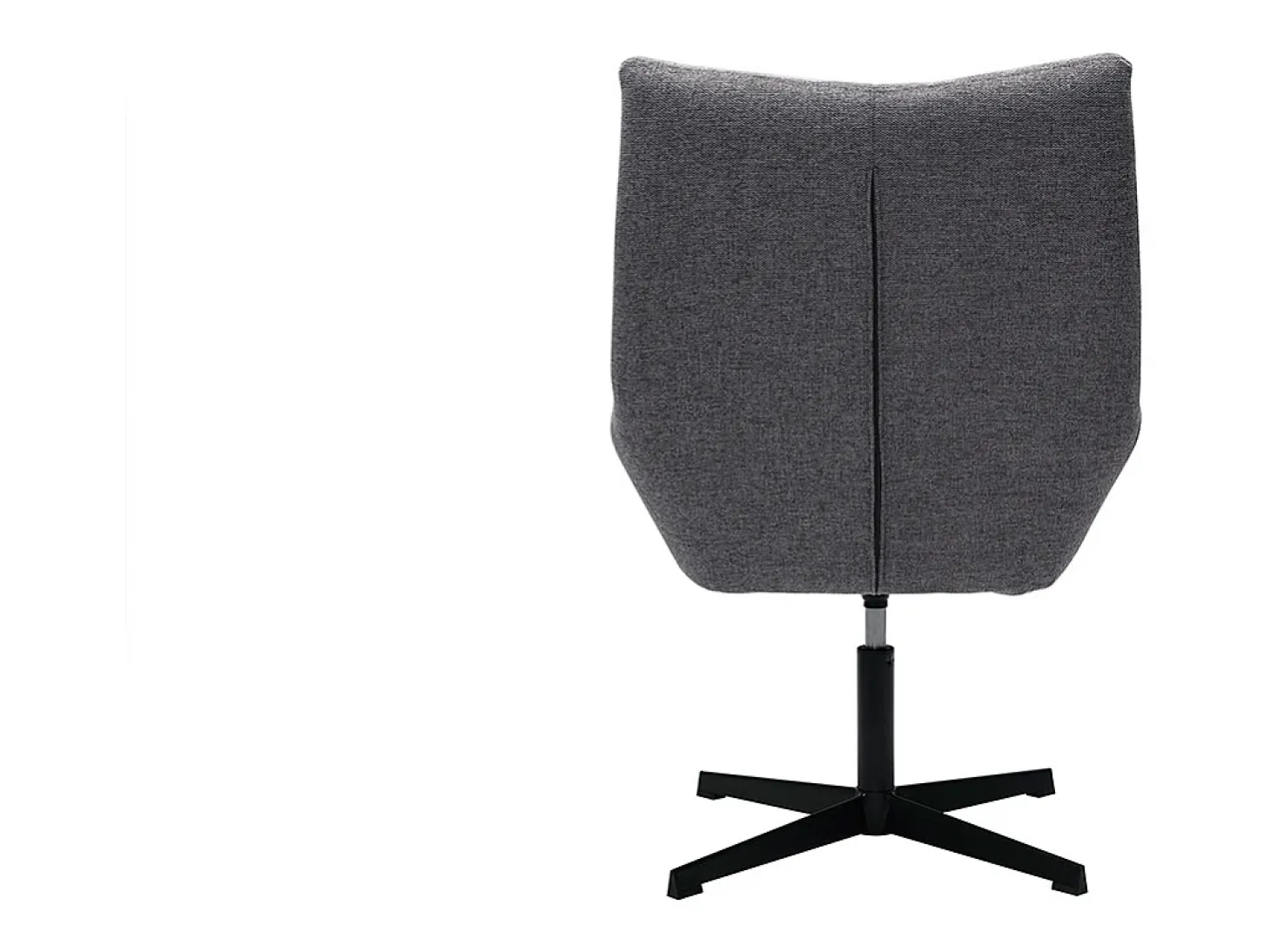 Sillón de diseño giratorio de tejido efecto aterciopelado texturizado gris KING