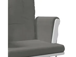 Sillón de lactancia con taburete tela gris oscuro