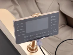 Sillón de masaje de imitación cuero, sistema de gravedad cero, gris, MOWATA