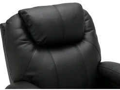 Sillón de masaje de piel sintética - Negro - SILVANO - acupresión y vibraciones