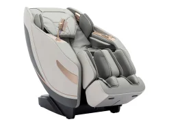 Sillón de masaje de piel sintética, sistema de gravedad cero, gris, MOWATA