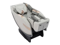Sillón de masaje de piel sintética, sistema de gravedad cero, gris, MOWATA