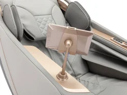 Sillón de masaje de piel sintética, sistema de gravedad cero, gris, MOWATA