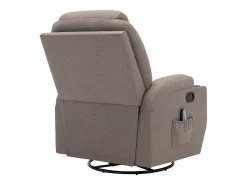 Sillón de masaje de tela - Topo - SILVANO - golpeteos y vibraciones
