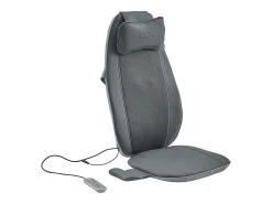 Sillón de masaje Shiatsu - Imitación - 3 intensidades de masaje - Gris - APASIA