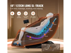 Sillón de Masaje SucceBuy 3D Shiatsu SL Rail Zero Gravity, 10-18 Modos, Calefacción, Altavoz Bluetooth, 160 kg