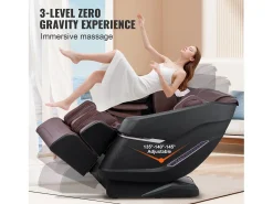 Sillón de Masaje SucceBuy 3D Shiatsu SL Rail Zero Gravity, 10-18 Modos, Calefacción, Altavoz Bluetooth, 160 kg