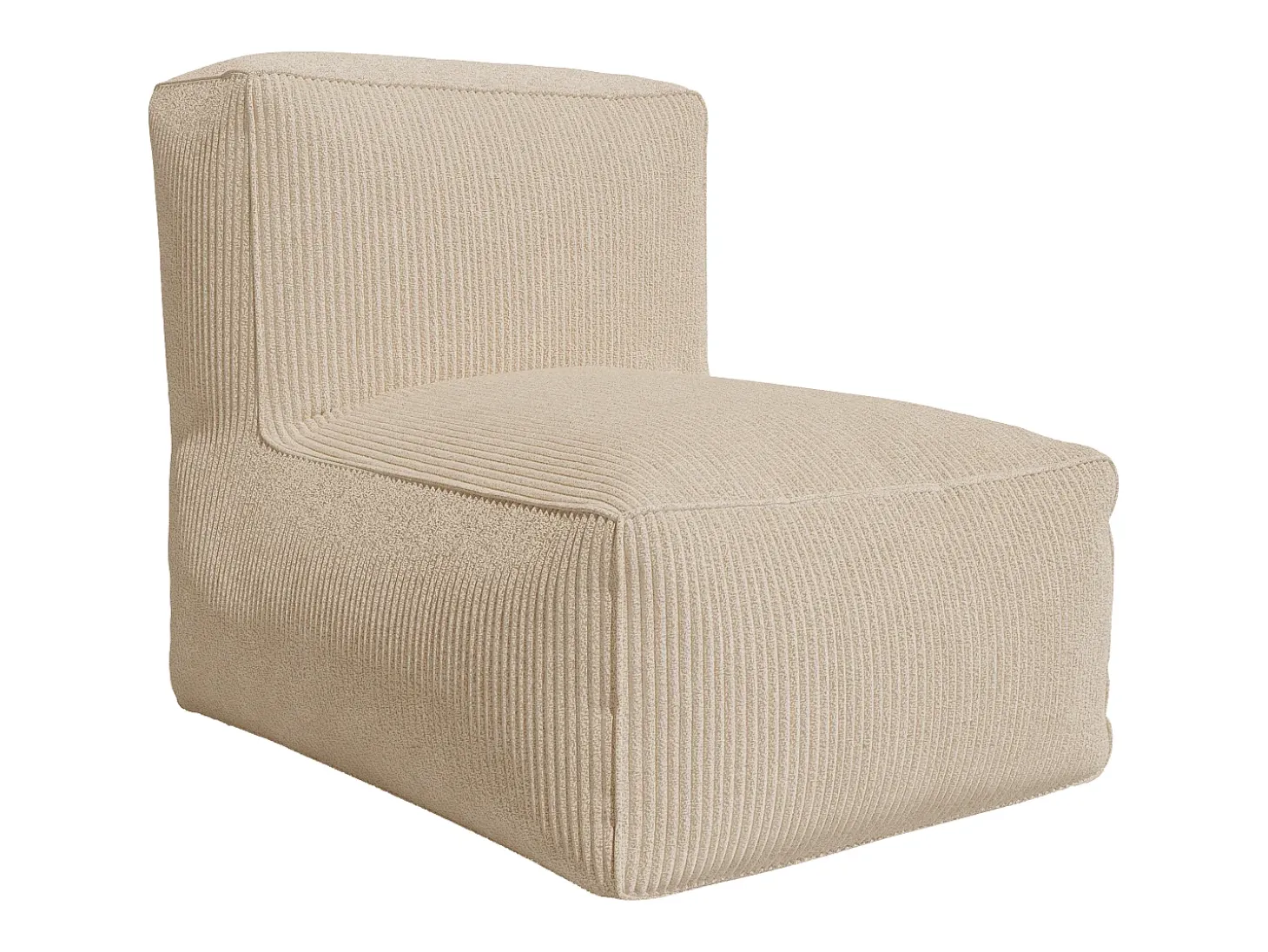 Sillón de pana color beige estilo contemporáneo NOUMARA