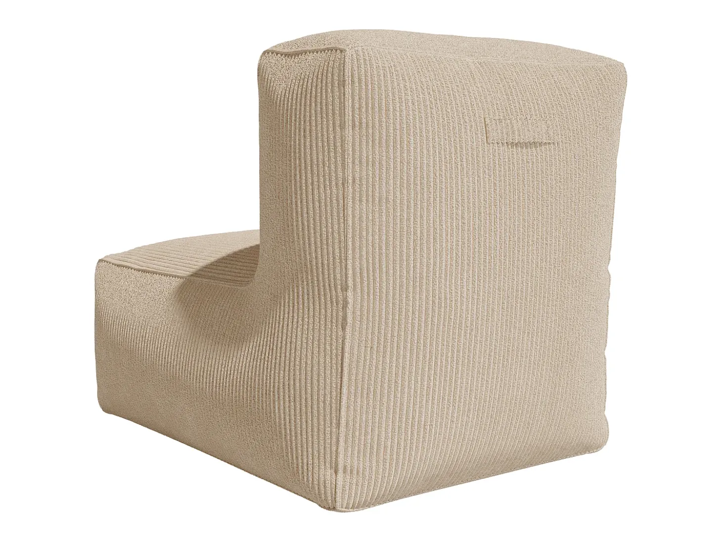 Sillón de pana color beige estilo contemporáneo NOUMARA