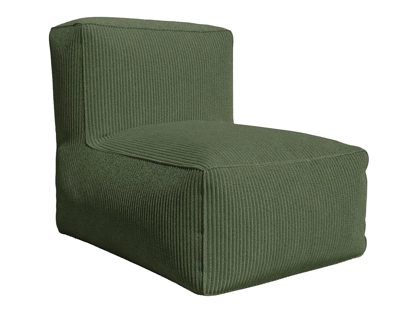 Sillón de pana color verde estilo contemporáneo NOUMARA