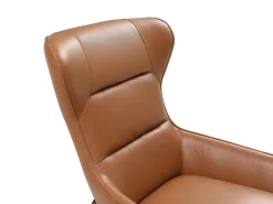 Sillón de piel de búfalo camel estilo contemporáneo DINNIA