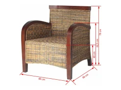Sillón de ratán tejido a mano