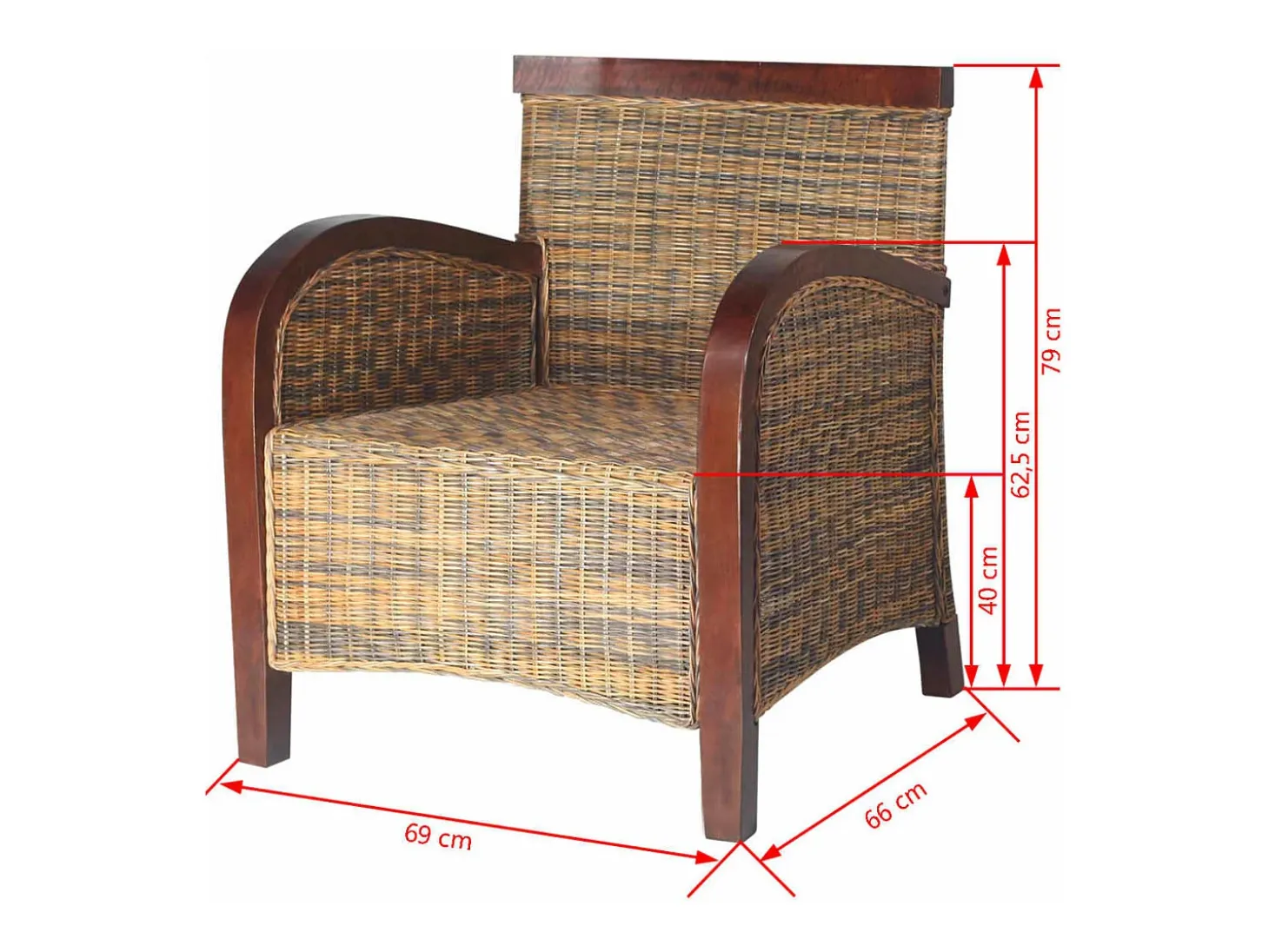 Sillón de ratán tejido a mano