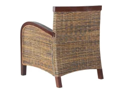 Sillón de ratán tejido a mano