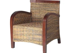 Sillón de ratán tejido a mano