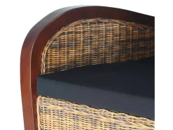 Sillón de ratán tejido a mano