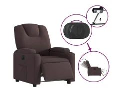 Sillón de relax | Silla | Sillón reclinable eléctrico tela marrón oscuro SHL6882