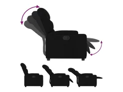 Sillón de relax | Silla | Sillón reclinable de tela negro SHL4225