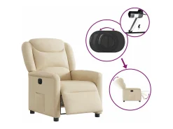 Sillón de relax | Silla | Sillón reclinable eléctrico de tela crema SHL4065