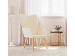 Sillón de relax | Silla de relax de tela crema SHL4222