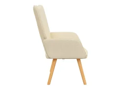 Sillón de relax | Silla de relax de tela crema SHL4222