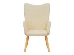 Sillón de relax | Silla de relax de tela crema SHL4222