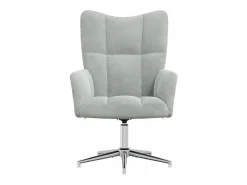 Sillón de relax | Silla de relax de terciopelo gris claro SHL8629