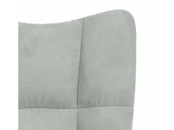 Sillón de relax | Silla de relax de terciopelo gris claro SHL8629