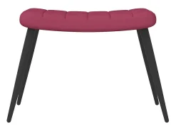 Sillón de relax | Silla de relax con taburete terciopelo rojo tinto SHL2317