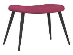 Sillón de relax | Silla de relax con taburete terciopelo rojo tinto SHL2317