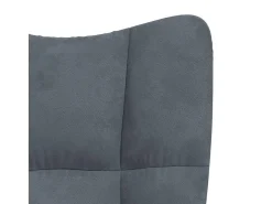 Sillón de relax | Silla de relax de terciopelo gris oscuro SHL3472
