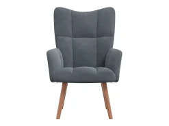 Sillón de relax | Silla de relax de terciopelo gris oscuro SHL3472