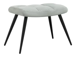 Sillón de relax | Silla de relax con taburete de terciopelo gris claro SHL8721