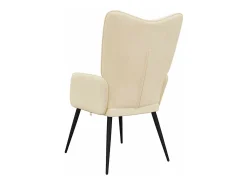 Sillón de relax | Silla de relax de tela crema SHL4854
