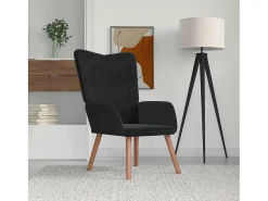 Sillón de relax | Silla de relax de terciopelo negro SHL4980
